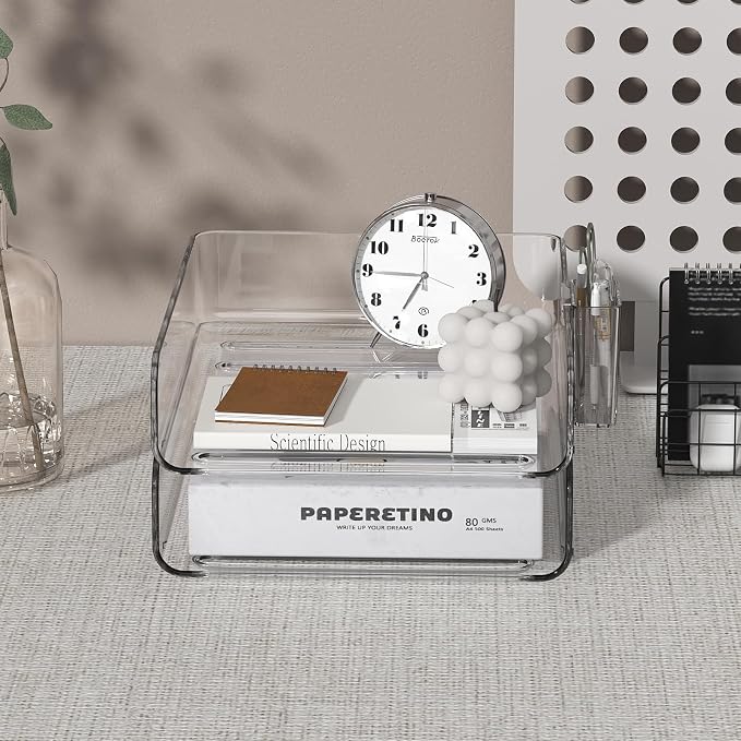 2-Tier Acrylic Paper Tray Organizer - Image 4