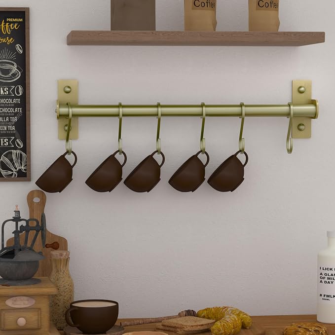 Dseap Kitchen Utensil Holder Hanger, Pot and Pan Rack Wall Mounted, Kitchen Rail - Image 4