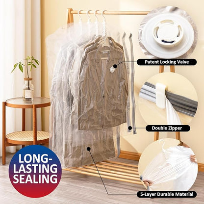 Hanging Vacuum Storage Bags, 4 Pack Hanging Storage Bags - Image 3
