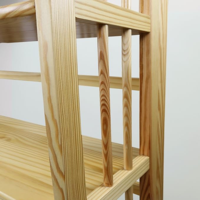 Casual Home 3-Shelf Folding Stackable Bookcase-Natural - Image 8