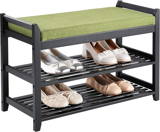 PETKABOO Shoe Rack Bench with Storage 27.6 in, Living Room by PETKABOO