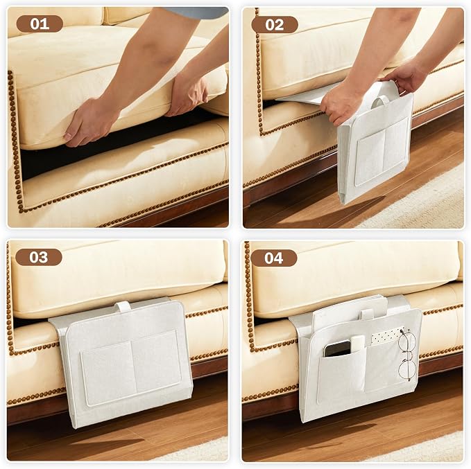 YOUDENOVA Bedside Caddy, Bedside Storage Caddy, Bedside Organizer - Image 4