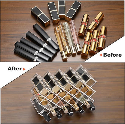 ELLDOO Rollerball Perfume Organizer, 23 Spaces Clear Acrylic Perfume Storage - Image 6