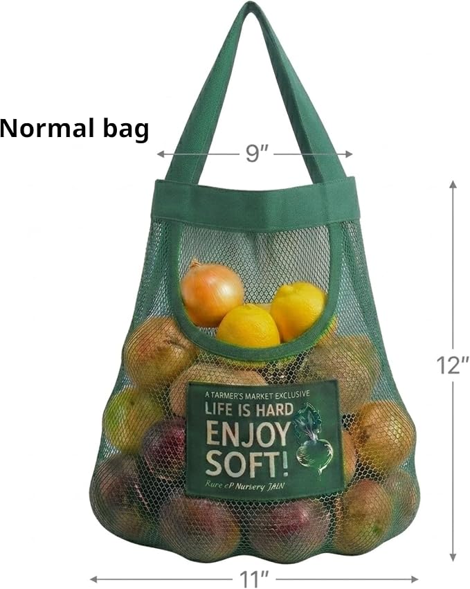 Durable Hanging Mesh Bags for Fruit & Vegetables. Reusable, Breathable Storage - Image 4