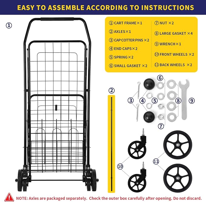 BIEAMA Folding Shopping Cart - Image 7