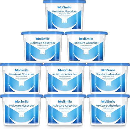 Moisture Absorbers 9 Pack, Fragrance-Free Closet Dehumidifier by MoistureAbsorbers