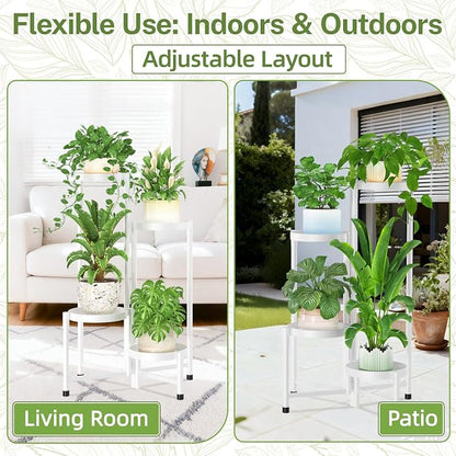 iDavosic.ly Plant Stand Indoor Outdoor, 4 Tier Corner Metal Flower Display - Image 6