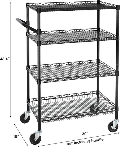 Finnhomy 4 Tier Heavy Duty Commercial Grade Rolling Cart - Image 3