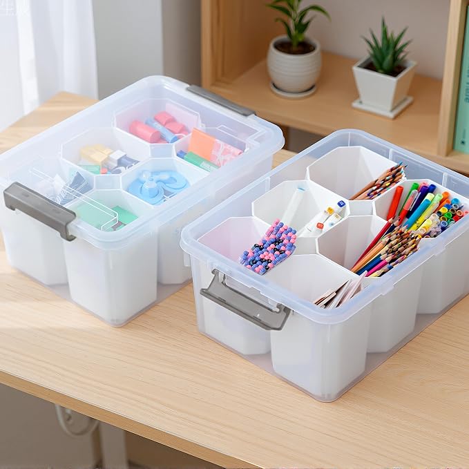 Citylife 17 QT Plastic Storage Bins Clear Storage Box - Image 6