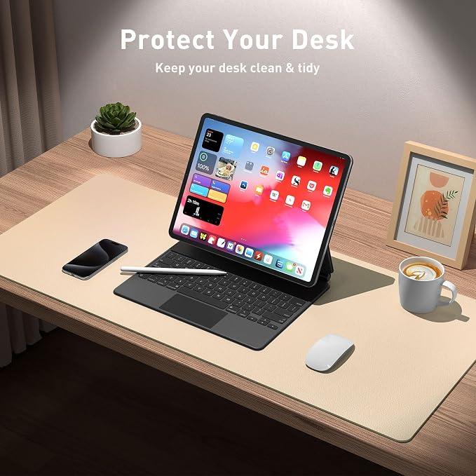 Aothia Large PU Leather Desk Pad Protector – Non-Slip Mouse Pad & Writing Mat - Image 4