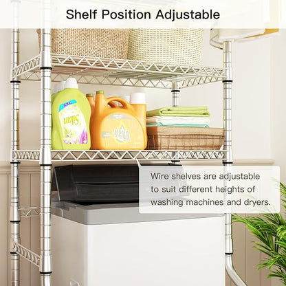Ulif U11 Medium Over Washer and Dryer Shelves, 3 Tiers Laundry Room Storage and - Image 4