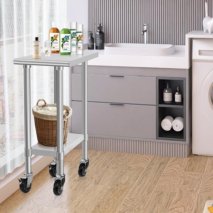 HARDURA Stainless Steel Commercial Table Prep & Work Table - Image 2