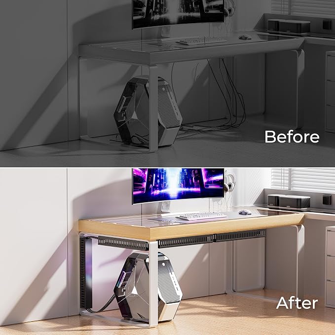 Yecaye 62.8in Cable Raceway, Large Under Desk Cable Management - Image 5