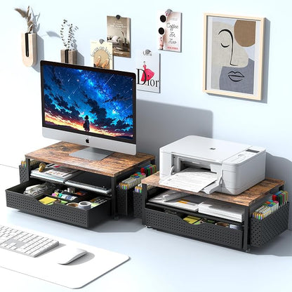 Spacrea Desk Organizer and Accessories, Computer Monitor Stand Riser - Image 7