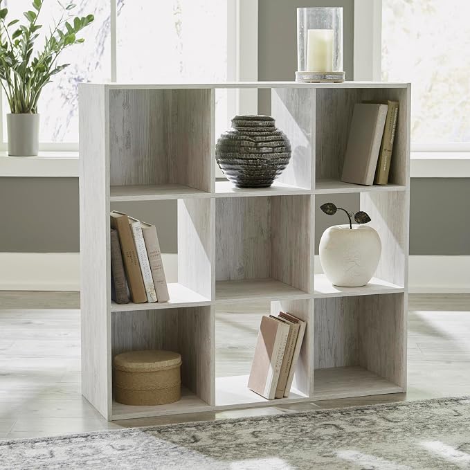 Signature Design by Ashley Paxberry Coastal 9 Cube Storage Organizer or Bookcase - Image 7