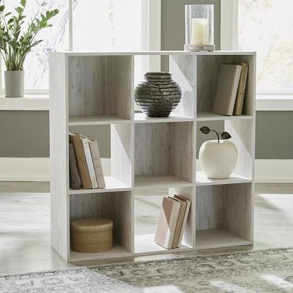 Signature Design by Ashley Paxberry Coastal 9 Cube Storage Organizer or Bookcase - Image 7