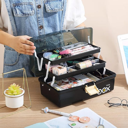 12'' Three-Layer Clear Plastic Storage Box/Tool Box - Image 4