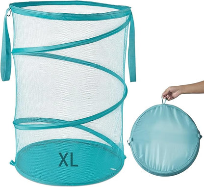 Mesh Popup Laundry Hamper 115L Collapsible Laundry Basket No Lid Extra Large by Seiritex