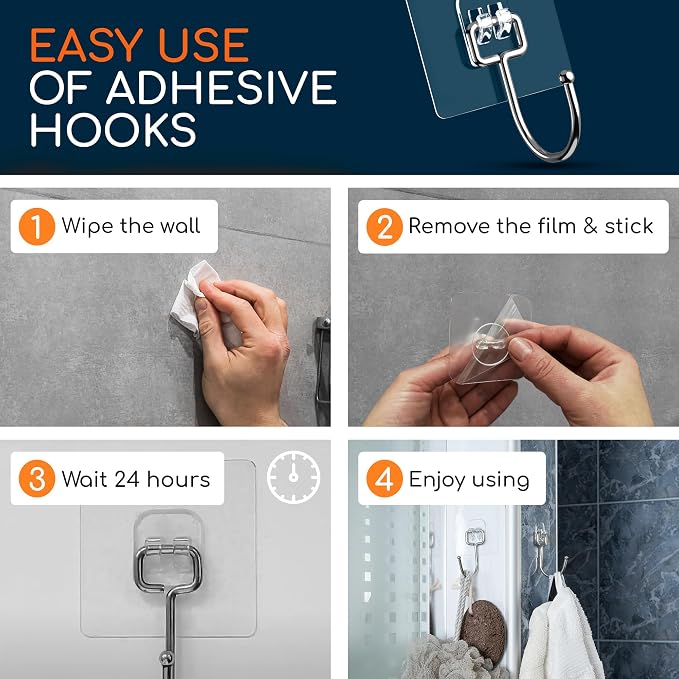 GLUIT Adhesive Large Wall Hooks - Image 7