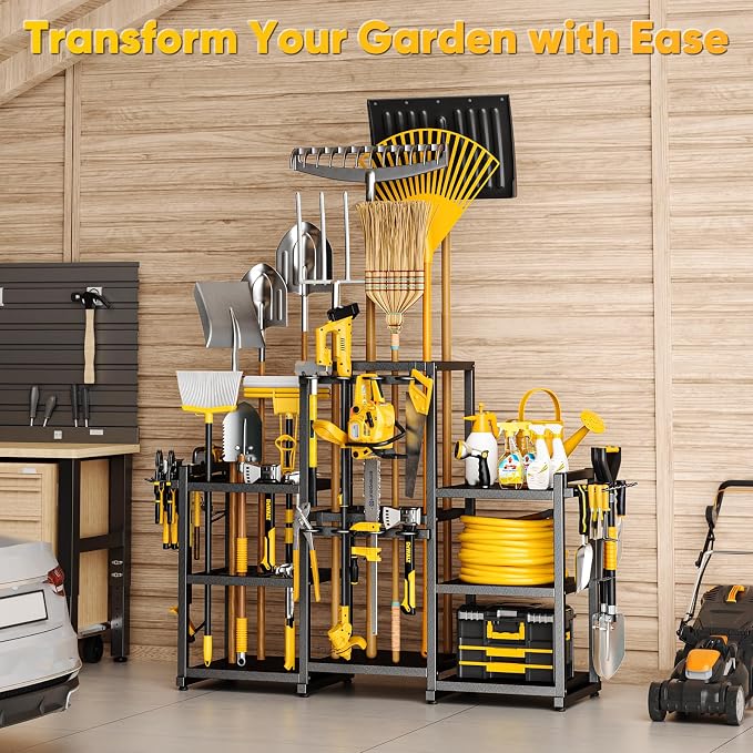 42" H Large Garden Tool Organizer, Holds Up to 86 Tools, Heavy Duty Yard Tool - Image 5