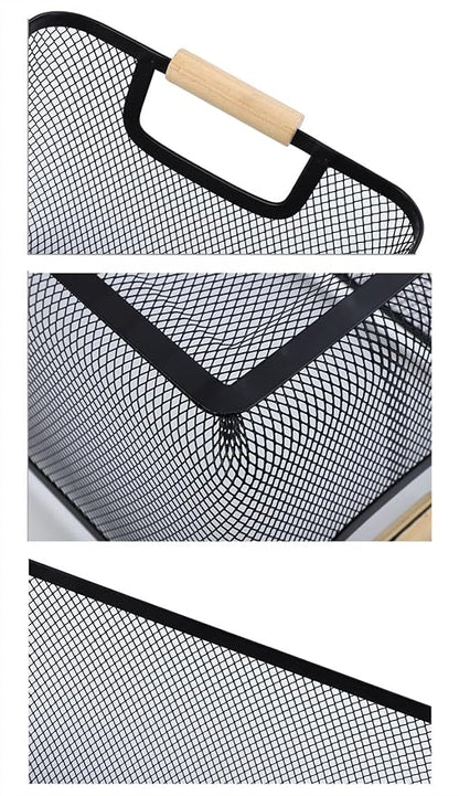 AJIODA 2 Pack Metal Mesh Steel Basket, Small Wire Storage Organizer Basket - Image 4