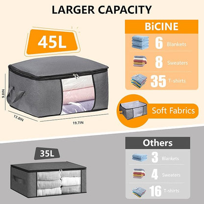 2 Pack Clothes Organizer Storage Bags - Image 2