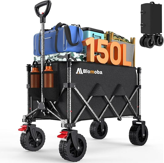 Blomoba Collapsible Wagon Cart, 150L Foldable Wagon by Blomoba