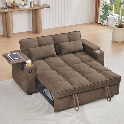 hansones 65" 3-in-1 Sofa Bed, Pull Out Sleeper Sofa - Image 6