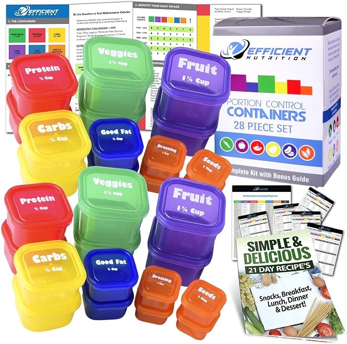 Efficient Nutrition Portion Control Containers DELUXE Kit - Image 8