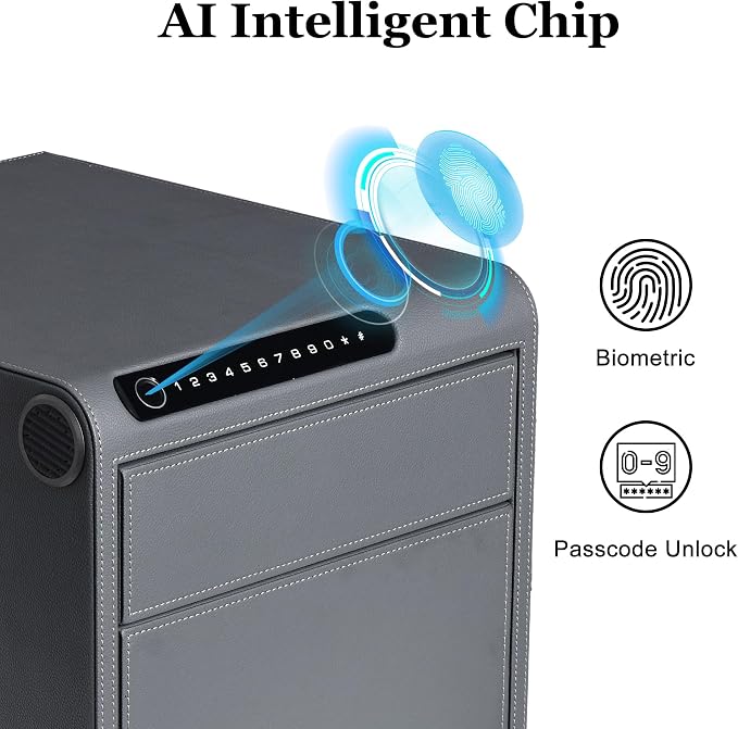 Jewelry Safe with Drawers，Biometric Fingerprint safe, Slide-Away Handgun Safe - Image 2