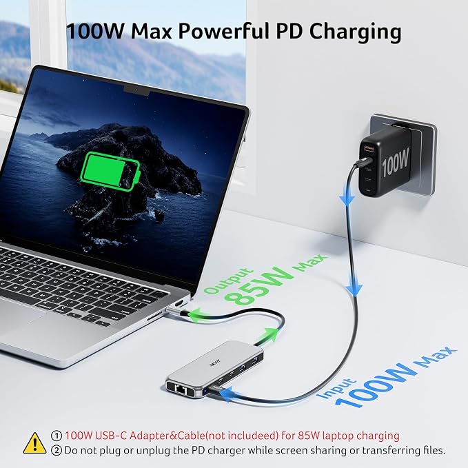 Acer Laptop Docking Station 3 Monitors, 11-in-1 USB C Docking Station - Image 6
