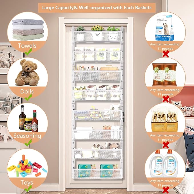 8-Tier Over The Door Pantry Organizer - Image 6