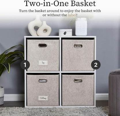 DECOMOMO Felt Storage Bins, 13 inch Cube Storage Bins - Image 9