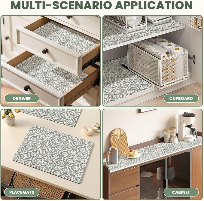Drawer Liner and Shelf Liner for Kitchen Cabinet Liner Non-Adhesive Non-Slip - Image 8