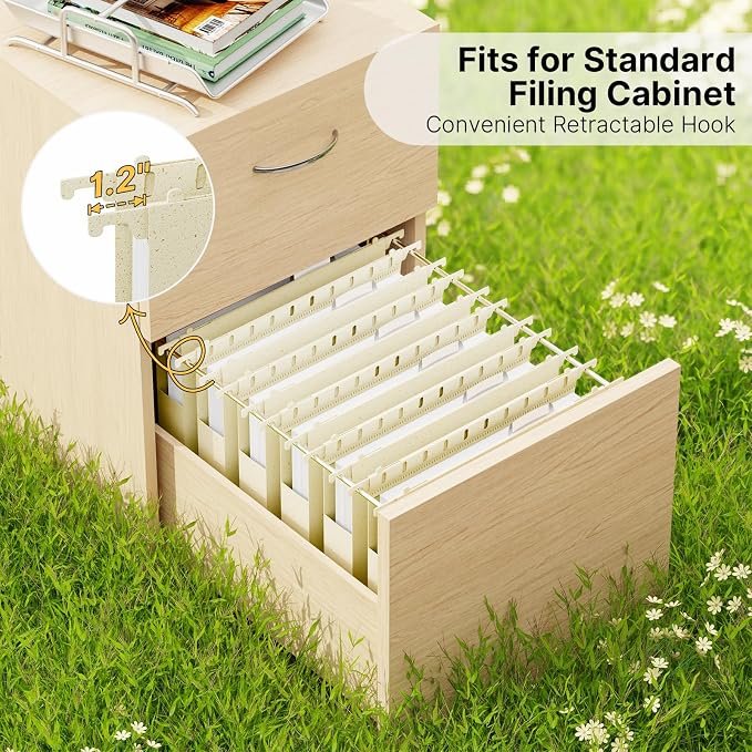 Wheat Straw Hanging File Folder Letter Size, Heavy Duty 1'' Expansion, 12 Pack - Image 3