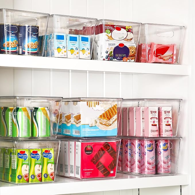 Vtopmart 12 Pack Clear Stackable Storage Bins - Image 4