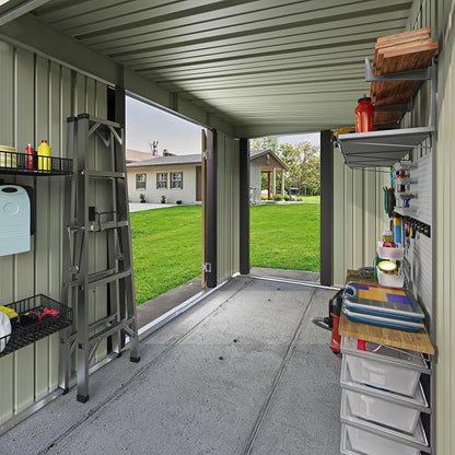 Patiowell 8x4 FT Outdoor Storage Shed, Metal Tool Sheds - Image 5