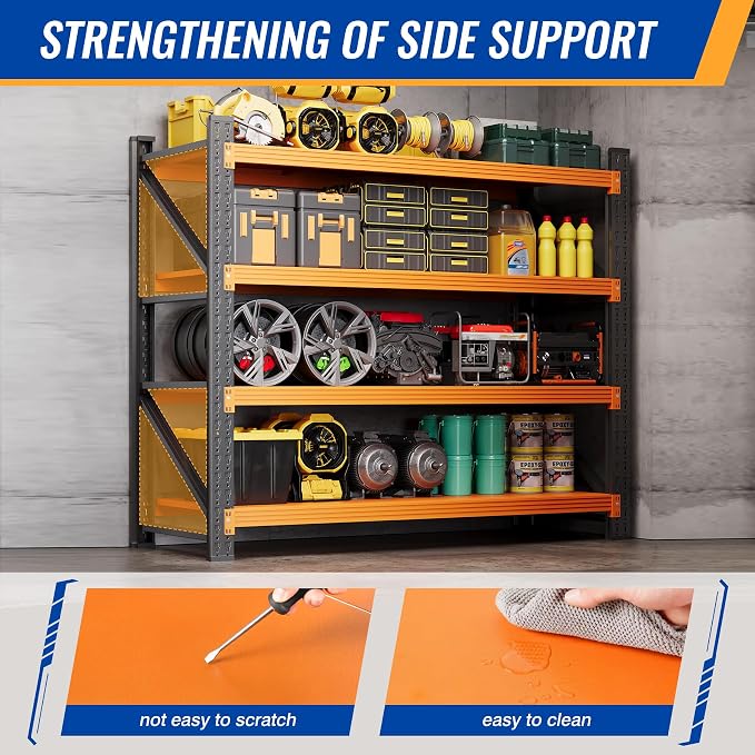 BYBYNSOE 48" W Storage Shelves 3000lbs Garage Metal Shelving Heavy Duty Garage - Image 7
