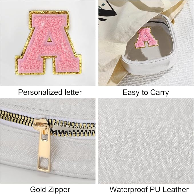 YOOLIFE Initial Make Up Bag Travel Toiletry Bag - Image 4