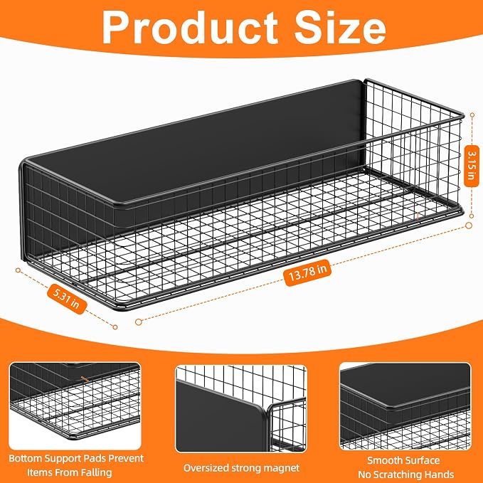2Pack Magnetic Basket Organizer Holder - Image 4