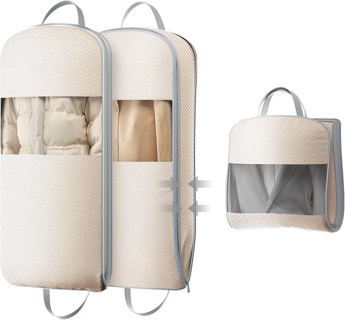 DIMJ 2 Pack 43" Space Saving Garment Bags by DiMJ
