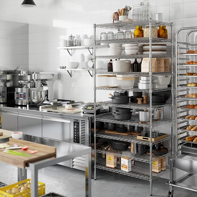 24" Deep x 36" Wide x 86" Height Wire Shelving Kit | 10-Tier | NSF Commercial - Image 7
