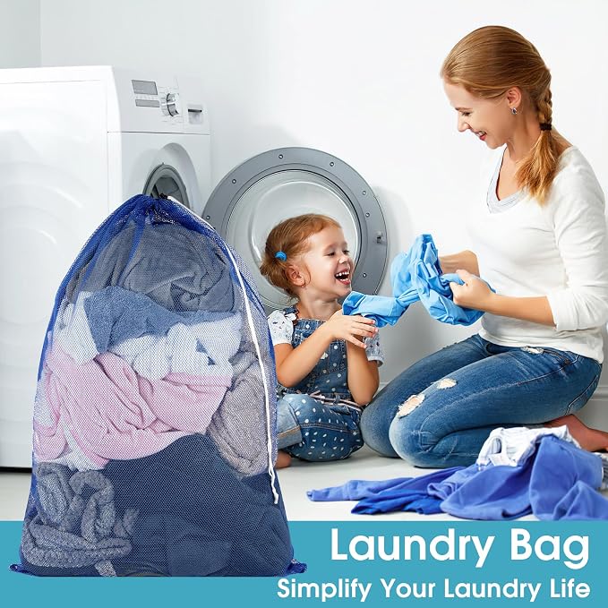2 Pack Mesh Laundry Bags, 23 x 34 Inches Heavy Duty Mesh Laundry Bag, Large - Image 5