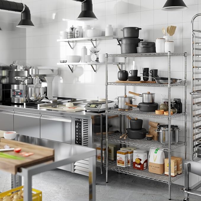 18" Deep x 36" Wide x 64" Height Wire Shelving Kit | 5-Tier | NSF Commercial - Image 6