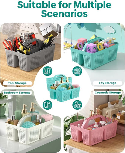 4 Pack Portable Shower Caddy, Integrated Handle, Reinforced Plastic, Organizer - Image 6