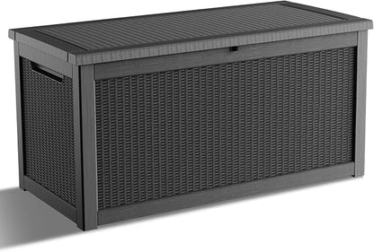 320 Gallon Waterproof Outdoor Storage Box, UV Resistant Resin Deck Box by KFY