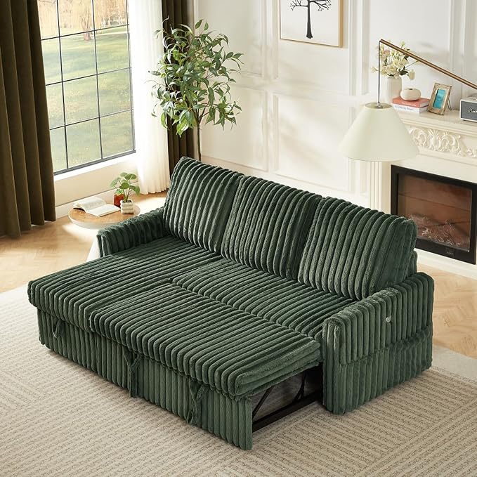 KCGKCG Sleeper Sofa Bed, 81” Pull Out Couch Bed - Image 9