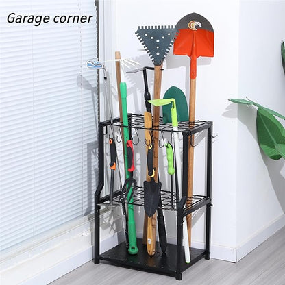 UU-Major Garden Tool Organizer, Yard Tool Rack Heavy Duty, Free Standing - Image 2
