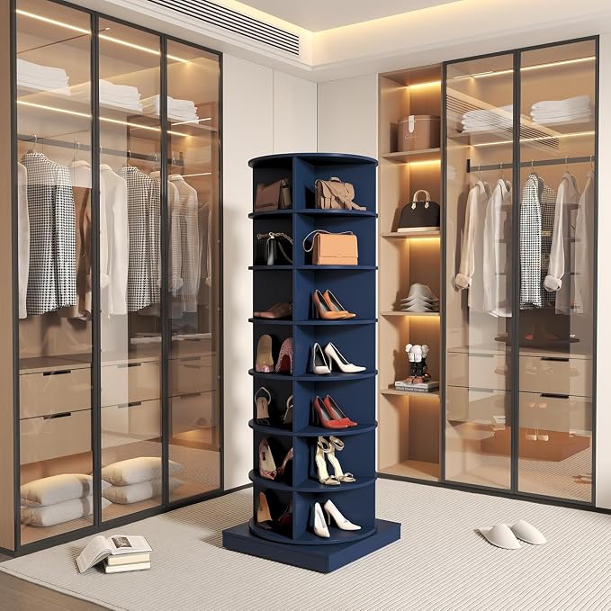 Rotating Shoe Rack Tower, 7-Tier Spinning Shoe Rack, Free Standing 360° - Image 5