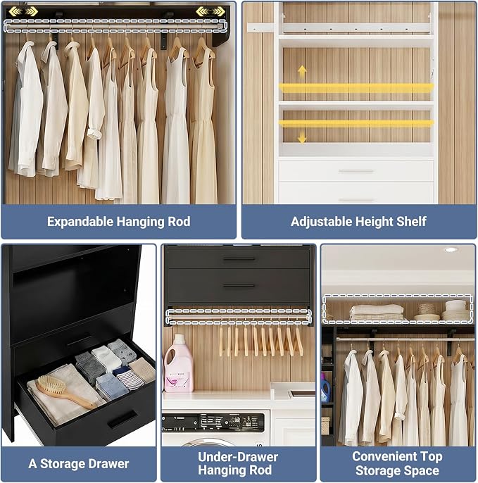 Armocity 60" Wall Mounted Laundry Room Organization - Image 6